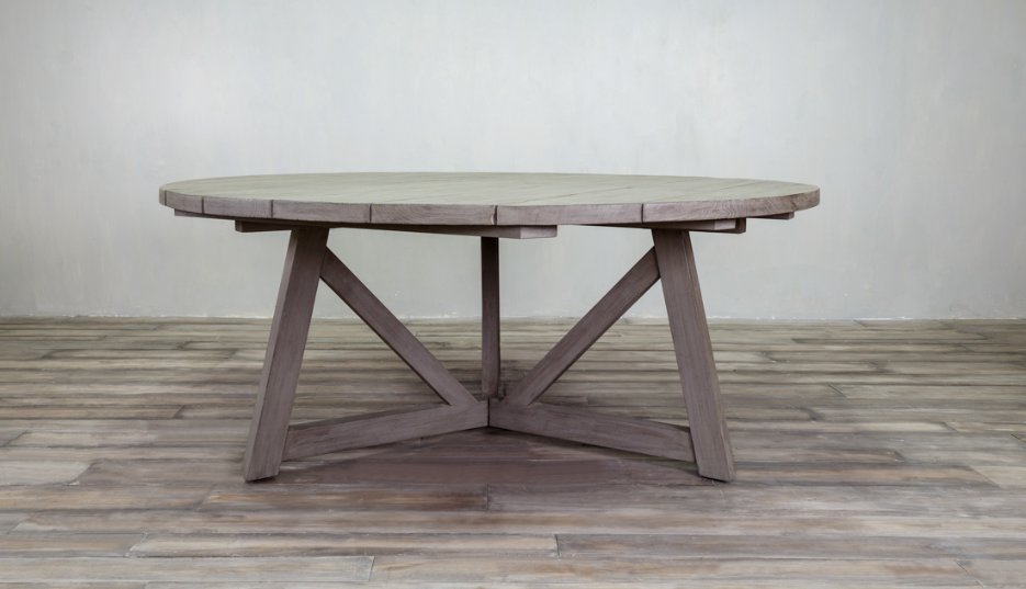Rafter Teak Round Dining Table 60