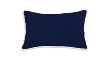 Load image into Gallery viewer, Navy Blue Pillow with White Piping