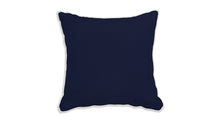 Load image into Gallery viewer, Navy Blue Pillow with White Piping