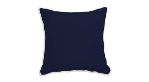 Navy Blue Pillow with White Piping