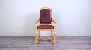 Baroque Dining Arm Chair with Carving