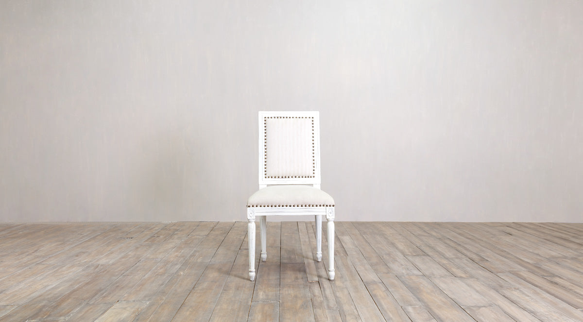 Vintage French Square Side Chair