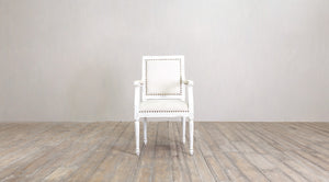 Vintage French Square Arm Chair