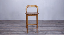 Load image into Gallery viewer, Curved counter stool with back