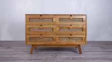 Load image into Gallery viewer, Buffet 6 Drawer With Rattan Inserts