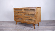 Load image into Gallery viewer, Buffet 6 Drawer With Rattan Inserts