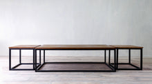 Load image into Gallery viewer, Parquet Coffee Table Rectangle with Metal Base