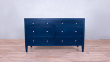 Load image into Gallery viewer, Dresser with 6 drawers -True Navy -Faux Belgian Linen