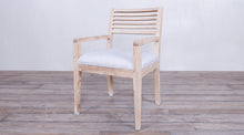 Load image into Gallery viewer, Rendezvous Arm Chair upholstered seat with Slats back