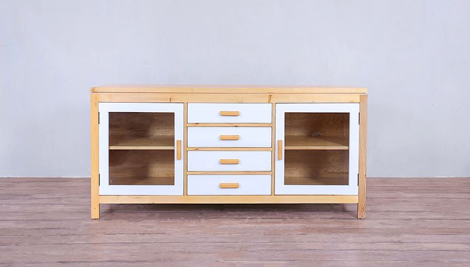 TV Cabinet with white trim