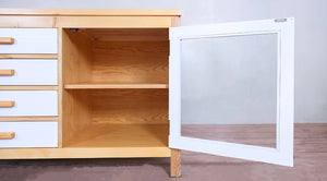 TV Cabinet with white trim