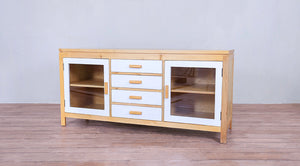 TV Cabinet with white trim