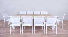 Load image into Gallery viewer, Avalon Dining Table Horizontal Slats White Sand