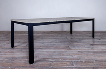 Load image into Gallery viewer, Avalon Dining Table Vertical Slats Grey Top Black Ebony Finish