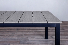 Load image into Gallery viewer, Avalon Dining Table Vertical Slats Grey Top Black Ebony Finish