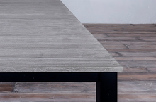 Load image into Gallery viewer, Avalon Dining Table Vertical Slats Grey Top Black Ebony Finish