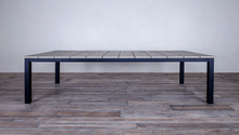Load image into Gallery viewer, Avalon Dining Table Vertical Slats Grey Top Black Ebony Finish