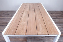 Load image into Gallery viewer, Avalon Extending Dining Table Vertical Slat White Sand 7&#39;2&#39;&#39; to 10&#39;6&#39;&#39; Open