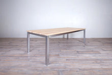 Load image into Gallery viewer, Avalon Dining Table Horizontal Slats Stainless Steel Legs