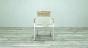 Avalon Arm Chair Stainless Steel - Large Slat