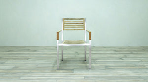 Avalon Arm Chair Stainless Steel - Small Slat