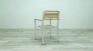 Avalon Arm Chair Stainless Steel - Small Slat