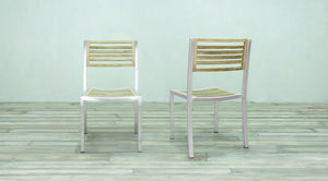 Avalon Side Chair Stainless Steel - Small Slat