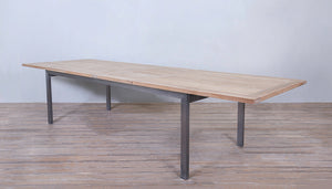 Baltimore Stainless Steel Extending Table